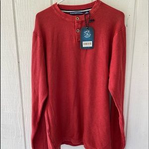 Vintage 1946 Charleston men's XXL woven cotton Henley. NWT. $90 Value.